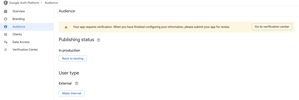 Screenshot: Publish Client if needed